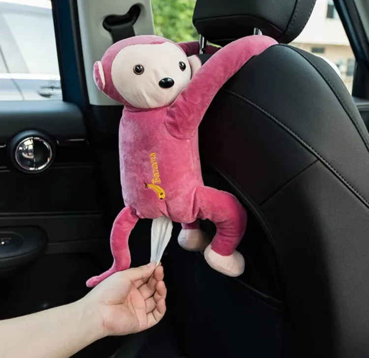 Car Seat Back Tray Paper Towel Storage Box Car Hanging Tissue Box Cartoon Lovely Hanging Pumping Paper Towel Tray
